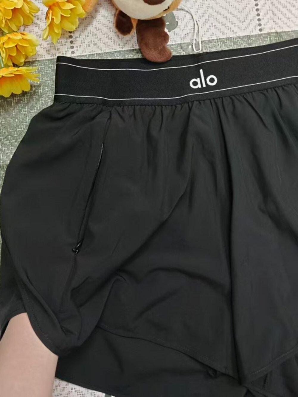 👩🚒Black ALO Match Point Short😋High-Rise |Versatile|New With Tags - Picture 3 of 8